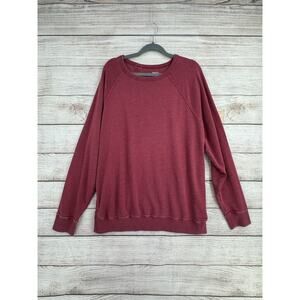 True Grit Authentic California Bowery Fleece Sweatshirt Mens XL Red Stretch